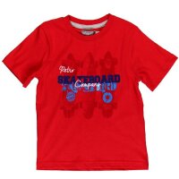 BÒBOLI T-Shirt mit Skateboard Motiv paprikarot