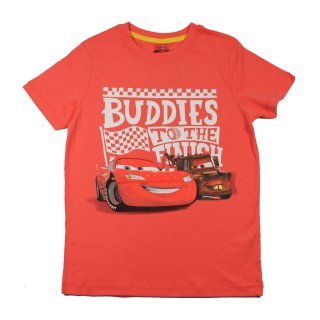 Disney cars T-Shirt Buddies to the finish, rot, LightningMcQueen + Hook