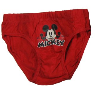 Disney Mickey Mouse 3er Pack Slips rot Gr. 104