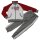 trybeyond Jogginganzug Sweatjacke Jogginghose weiß rot grau